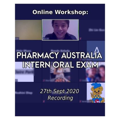 Online Workshop 1: Pharmacy Australia Intern Oral Exam